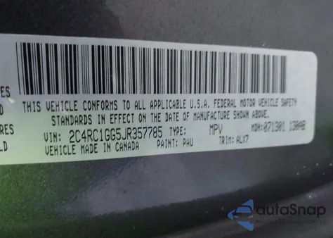 2018 Chrysler Pacifica Limited z USA, uszkodzony, nr VIN 2C4RC1GG5JR357785